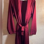 Chic Soul Robe Intimates & Sleepwear burgundy satiny feminine loose fit robe Photo 0