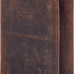 Wallet for Men Trifold Real Leather RFID Blocking Credit Card Case with ID Window in Gift Box Photo 0