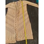 Alya Women's Beige Long Open Front Knit Cardigan Sweater Size M Photo 5