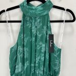 Lulus  Float to You Green Floral Print Halter Tiered Midi Dress Cocktail XS NWT Photo 6
