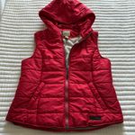 Womens GH Bass Red Hooded Vintage Puffer Vest Size M Size M Photo 0