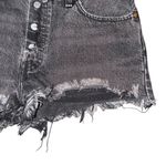Levi's Levi’s 501 Black Denim Distressed Cutoff Jean Shorts Exposed Button Fly Size 28 Photo 3