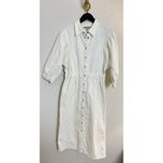 ALLSAINTS  Osa Puff Sleeve Denim Shirtdress in Wash Chalk White Size US 6 Photo 2