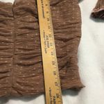 Haute Monde  Ruched Dot Mesh Sweetheart Neck Top XL Brown Sheer Evening Photo 4