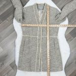 H&M Fringed Tweed Long Line Blazer Jacket Tan 10 Photo 14