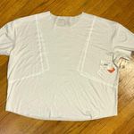 Sports Illustrated Swim White Relaxed Fit Short Sleeve Top Size XL Photo 0