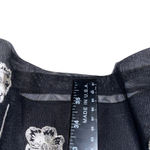 Dress Barn Roz & Ali  Black Floral Embroidered Elegant Shift Sleeveless Dress Sz12 Photo 4