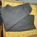 Micas  Black Wide Leg Jeans Distressed Ripped Knee High Waisted Baggy Grunge Y2K Photo 8