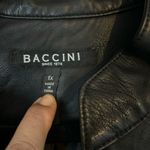 Baccini Women’s Black Faux Leather Full Zip Jacket 1X Photo 6