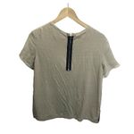 Nicole Miller Artelier Womens Beaded Sequined Top Taupe Black Size S Sheer Photo 4