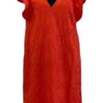 Mcguire  Eyelet Ruffle Sleeve Coral Dress(Size XS) Photo 0