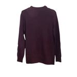 Vera Wang Simply Vera embellished layered-look tunic Burgandy Cable knit sweater Photo 5