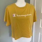 Champion  Women’s Crop Top Athletic Shirt Size Large Canary Yellow Photo 0