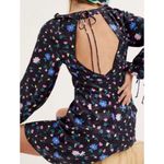 New For Love and Lemons Lexy Black Floral Long Sleeve Dress Size XS Photo 4