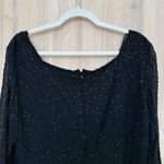 VTG Madison Gray Womens Silk Beaded Top Size 16 Black Formal Holiday Glam Luxe Photo 6