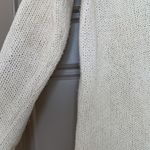 Brochu Walker  WOMENS WHITE V NECK SWEATER LEATHER ELBOWS PETITE Photo 2