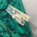Anthropologie  Square Neck Floral Mini Dress sz 2 Maeve Blue Teal Dress Photo 5
