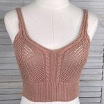 Me to We  Knit Cropped Tank Top Pinky/Beige-Small Photo 0