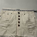 One Teaspoon One X  Women Size 26 White Junkyard Sort Distressed Skirt Button NEW Photo 5