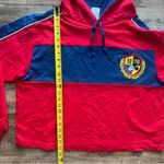 Disney  Mickey Mouse and Friends Womens Navy/Red Pullover Cropped Hoodie Size XL Photo 3