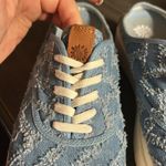 Yellow Box  Denim Blue Slip-Ons platforms. Photo 3