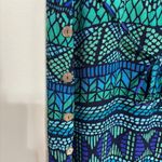 Madison Leigh  Maxi Dress Sleeveless Blue Jewel Tones Ties in Back Photo 8