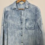 Cloth & Stone Anthropologie L Piper Denim Chambray Striped Button Down Size S Photo 1