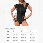 Cupshe NEW 1 Pc Swimsuit Mock Neck Zipper Short Sleeve Bathing Suit S 4/6 Photo 2