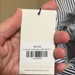 English Factory Avara  Molly Top Black White Striped Collared Balloon Sleeve New Photo 9