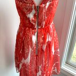 Milly 'Anna' Sz 4 Poppy Red Silk Fit & Flare A-Line Short Cocktail Party Dress Photo 7