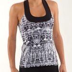 Lululemon  White Black Glacier Lace & Black Scoop Neck Tank Top Photo 0