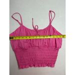 WAYF New  Bubblegum Pink Spaghetti Strap
Cropped Pink Tank Top Shirt Size L NWOT Photo 2