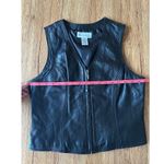 Croft & Barrow Lambskin Vintage Black Leather Vest Photo 3