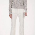 Banana Republic Chunky Pointelle Cropped Sweater Warm White Mustard Yellow Black Photo 4