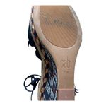 CAbi Isla Navy Suede Leather Wedge Espadrilles Women's Size 7.5 Photo 8