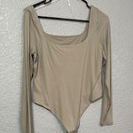 Lululemon Nulu Square Neck Long Sleeve Bodysuit size L Riverstone Photo 2