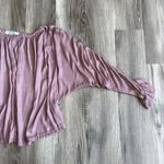 DO+BE  Womens S Mauve‎ Dolman Sleeve Long Sleeve Round Neck Oversized Blouse Photo 1