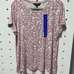 Ellen Tracy Pink Blush Leopard Print Top Size L Photo 0