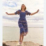 NEW Sea New York Women’s Rosita Cotton Puff Sleeve Smocked Dress Blue Size XXS Photo 2