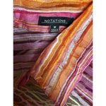 Notations DIX)  Blouse Women Size M medium Sheer pink‎ button down Shirt Photo 7