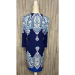 Donna Morgan  Women's Paisley Sheath Dress Size 6 Knee Length Retro‎ Mod Photo 2