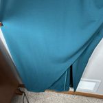 Torrid NEW Maxi Stretch Crepe Vneck Column Dress Size 16 Golf Coast Teal Slit Photo 2