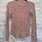 Aerie  American Eagle Outfitters Shirt Women XS Pink Long Sleeve Crewneck Floral Photo 0