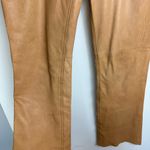 Cache Vtg  Lamb Leather Pants Sz 6 Tan Brown Straight Leg Boot Photo 6