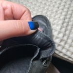 Black Leather 39 Loafers Women's Gold Chain Detail Slip On Shoes Size 8 Photo 7