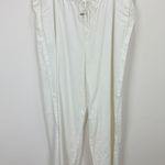 J.Crew Linen Blend Slim Wide Leg Drawstring Pant Pockets Relaxed White US 20 NWT Photo 4