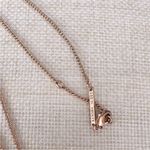 Kendra Scott Madison Rose Gold Necklace Pendant Square Charm Photo 3