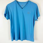 Under Armour Blue UA Tech V Neck Top Photo 6