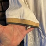 Alex Stirling Vintage Polo Shirt Floral Collar White Beige Medium Gold Photo 5