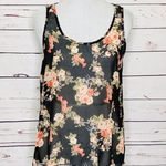Papaya Sheer Black Floral & Lace Tank Top Size Medium Photo 8